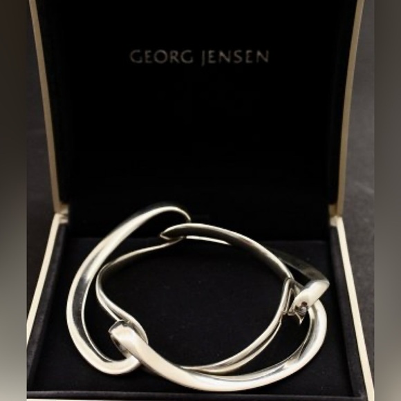 Rare Regitze Overgaard For Georg Jensen Sterling Silver INFINITY Bracelet 452 - Picture 1 of 15
